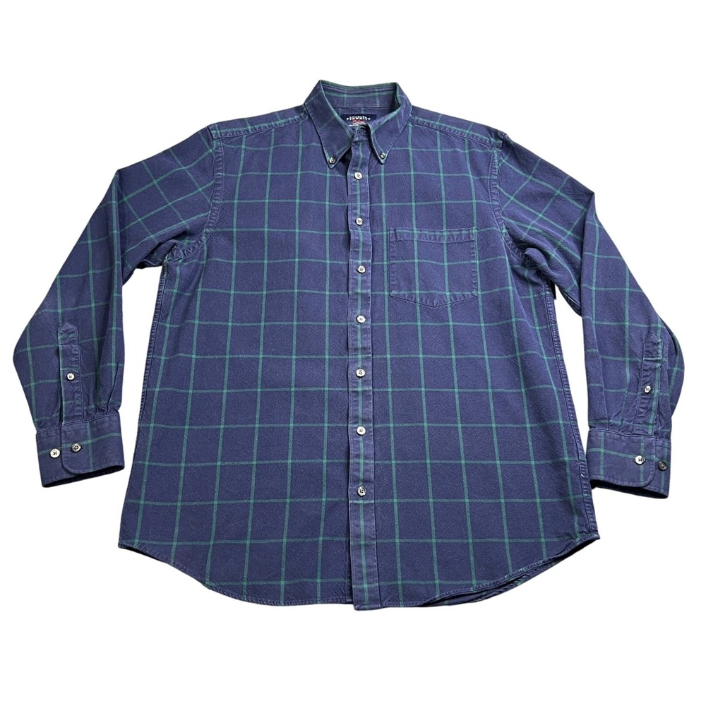 Charles Tyrwhitt Men's Large Weekend Classic Long Sleeve Plaid Button Down Shirt